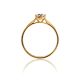 Golden Ring With White Crystal, Ring Size: 8 / 18, image , picture 3