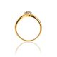 Classy Golden Ring With White Crystal, Ring Size: 4 / 15, image , picture 3