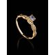 Classy Golden Ring With White Crystals, Ring Size: 5.5 / 16, image , picture 2