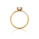 Solitaire Crystal Ring In Gold, Ring Size: 6.5 / 17, image , picture 3