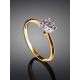 Solitaire Crystal Ring In Gold, Ring Size: 8.5 / 18.5, image , picture 2