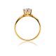 Bold Golden Ring With White Crystal, Ring Size: 6.5 / 17, image , picture 3