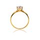 Bold Golden Ring With White Crystal, Ring Size: 5.5 / 16, image , picture 3