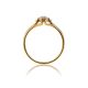 Golden Ring With Solitaire White Crystal, Ring Size: 6 / 16.5, image , picture 3