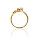 Bold Golden Ring With White Crystal, Ring Size: 7 / 17.5, image , picture 3