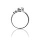 Stylish Silver Ring With White Crystal Center Stone, Ring Size: 6.5 / 17, image , picture 4