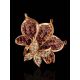 Bold Gold-Plated Cocktail Ring With Pink Crystals The Jungle, Ring Size: 9 / 19, image , picture 3