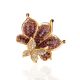 Bold Gold-Plated Cocktail Ring With Pink Crystals The Jungle, Ring Size: 10 / 20, image , picture 2