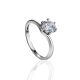 Bright Centerpiece Crystal Ring In Sterling Silver, Ring Size: 5 / 15.5, image 