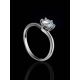 Bright Centerpiece Crystal Ring In Sterling Silver, Ring Size: 5 / 15.5, image , picture 2