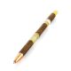 Handcrafted Ash Wood Ball Pen With Amber, image 