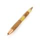 Handcrafted Wooden Ball Pen With Honey Amber, image 