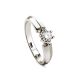 White Gold Ring With Solitaire Diamond, Ring Size: 7 / 17.5, image 