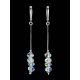 Crystal Dangle Earrings In Sterling Silver The Fame, image , picture 2