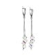 Crystal Dangle Earrings In Sterling Silver The Fame, image , picture 3