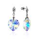 Bold Crystal Heart Dangle Earrings The Fame, image 