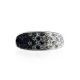 Sterling Silver Band Ring With Black And White Crystals The Eclat, Ring Size: 6 / 16.5, image , picture 4