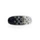 Sterling Silver Band Ring With Black And White Crystals The Eclat, Ring Size: 7 / 17.5, image , picture 4
