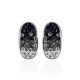 Black And White Crystal Earrings In Sterling Silver The Eclat, image , picture 4