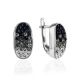 Black And White Crystal Earrings In Sterling Silver The Eclat, image 