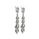 Elegant Sterling Silver Dangle Earrings With Dark Marcasites The Lace, image , picture 4
