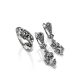 Silver Floral Dangles With Marcasites The Lace, image , picture 4