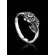 Silver Floral Ring With Marcasites The Lace, Ring Size: 8 / 18, image , picture 3
