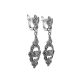 Elegant Silver Dangle Earrings With Marcasites The Lace, image , picture 3