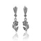 Silver Floral Dangles With Marcasites The Lace, image , picture 3