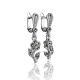 Silver Floral Dangles With Marcasites The Lace, image 
