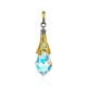 Teardrop Shape Crystal Pendant In Gold Plated Silver The Fame, image 