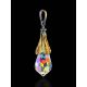 Teardrop Shape Crystal Pendant In Gold Plated Silver The Fame, image , picture 2