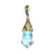 Crystal Teardrop Pendant In Gold Plated Silver The Fame, image 