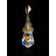 Crystal Teardrop Pendant In Gold Plated Silver The Fame, image , picture 2