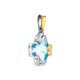 Crystal Cross Pendant In Gold Plated Silver The Fame, image , picture 3