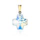 Crystal Cross Pendant In Gold Plated Silver The Fame, image 
