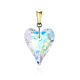 Crystal Heart Pendant In Gold Plated Silver The Fame, image 