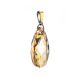 Bold Crystal Pendant In Gold Plated Silver The Fame, image , picture 4