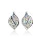 Silver Earrings With Chameleon Colored Crystals The Eclat, image , picture 3