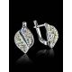 Silver Earrings With Chameleon Colored Crystals The Eclat, image , picture 2