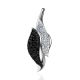 Silver Pendant With Black And White Crystals The Eclat, image 