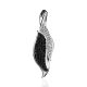 Silver Pendant With Black And White Crystals The Eclat, image , picture 3