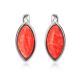 Reconstructed Coral Latch Back Earrings In Sterling Silver The Amaranth, image , picture 3