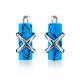 Cylindric Cut Reconstructed Turquoise Earrings In Silver The Scandinavia, image , picture 3