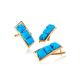 Reconstructed Turquoise Cocktail Ring In Gold-Plated Silver, Ring Size: 9.5 / 19.5, image , picture 5