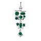 Sterling Silver Dangle Pendant With Reconstructed Malachite, image 