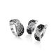 Black And White Crystal Earrings In Silver The Eclat, image , picture 4