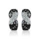 Black And White Crystal Earrings In Silver The Eclat, image , picture 3