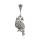 Silver Owl Pendant With Marcasites The Lace, image 
