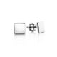 Minimalistic Square Silver Studs The Aurora, image 